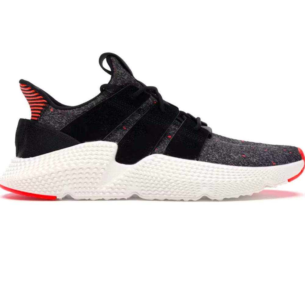 Mens Adidas Prophere Core Black Solar Red sneakers athletic shoe size 9 lace up